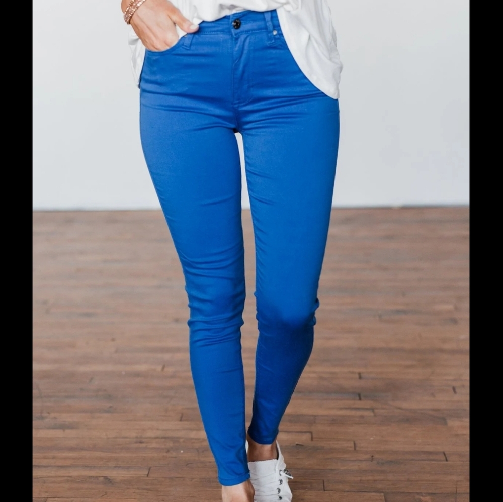 NWOT Bright Blue Skinny Jeans Tight Jeggings Extra Small